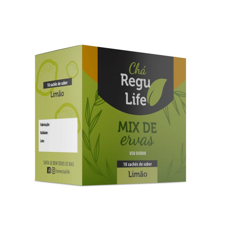 CHA REGU LIFE  10 SACHET - SABOR LIMÃO